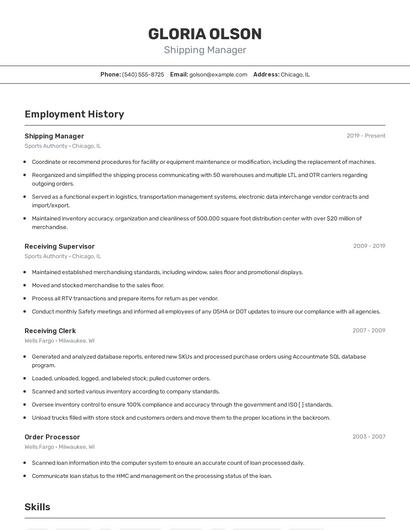 Resume example 2