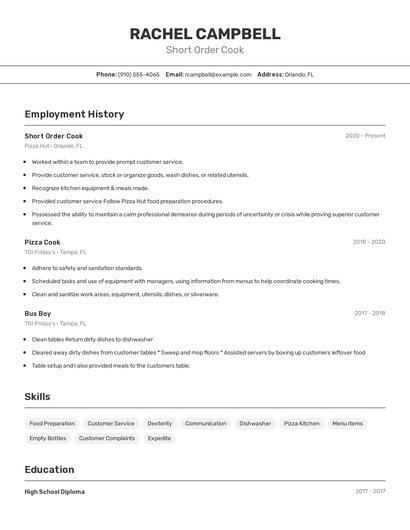 Resume example 2
