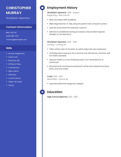 Shotblast Operator Resume