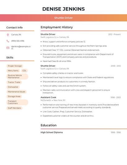 Resume example 3
