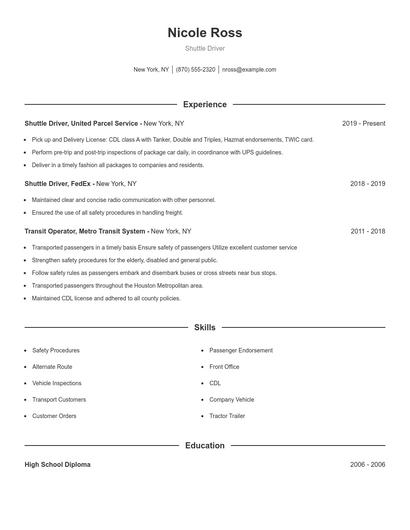 Resume example 1
