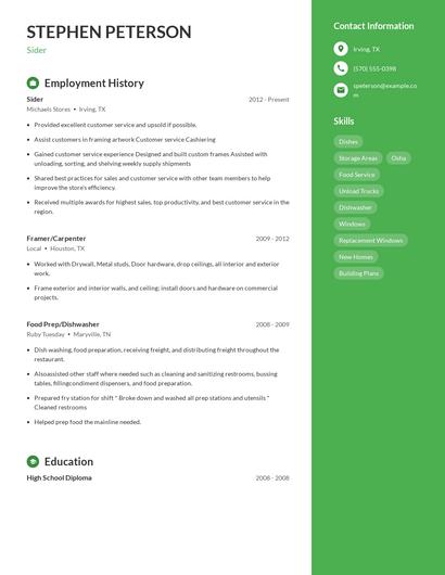 Sider Resume