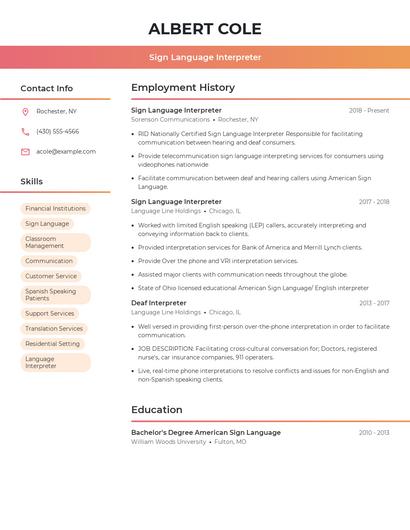 Resume example 3
