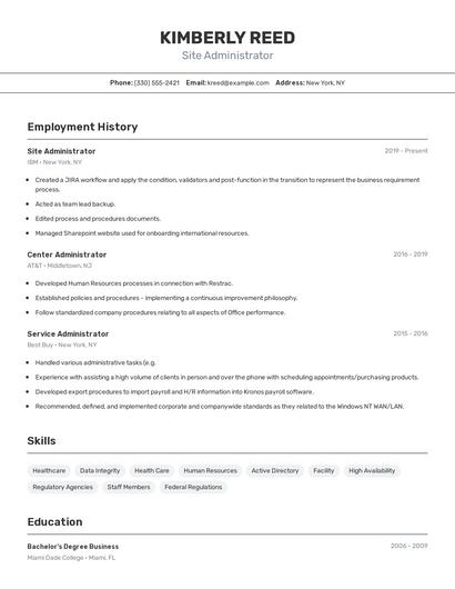 Resume example 2
