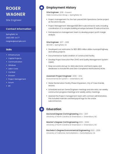 Resume example 5