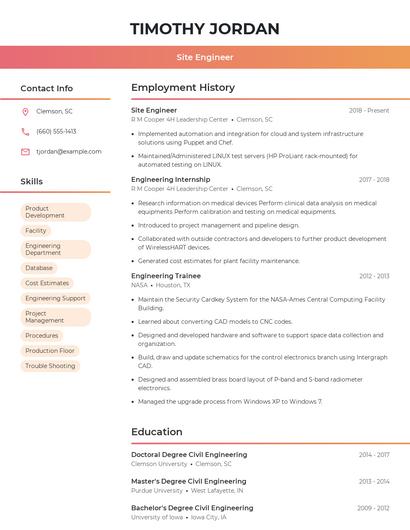 Resume example 3