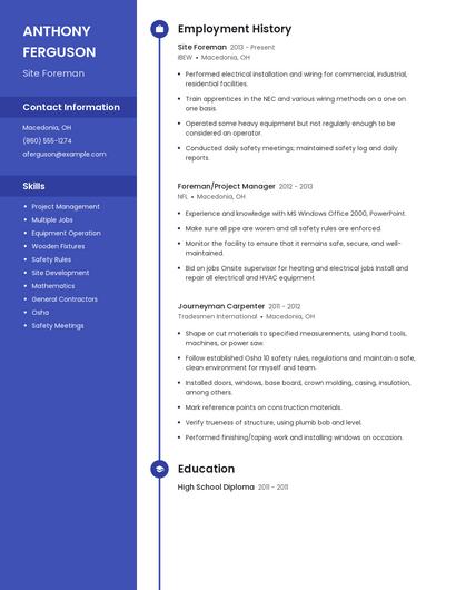 Resume example 5