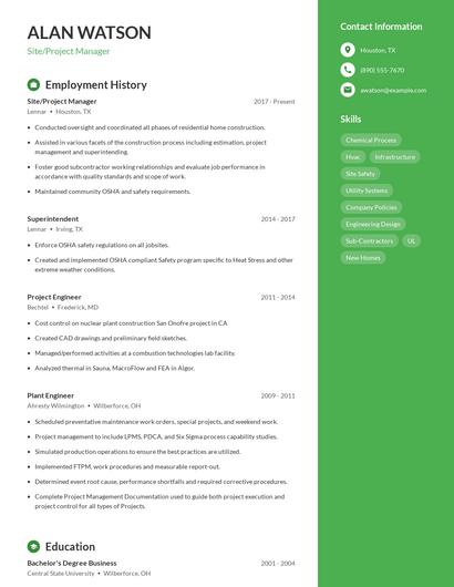 Resume example 4