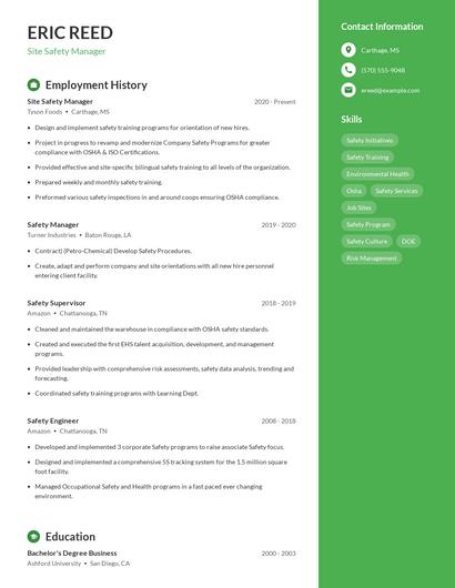 Resume example 4