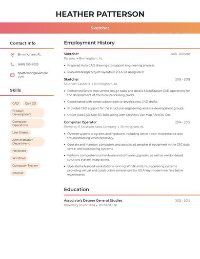 Sketcher Resume