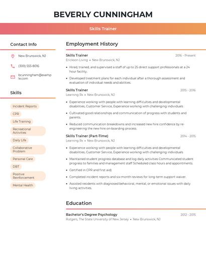 Resume example 3