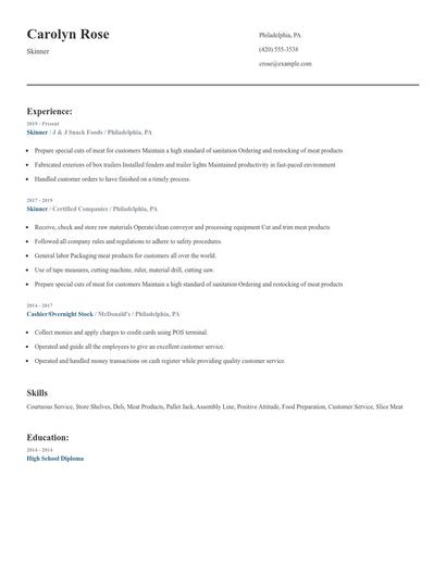 Skinner Resume