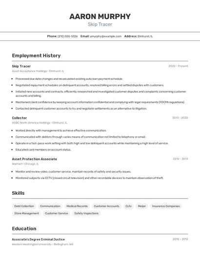 Resume example 2