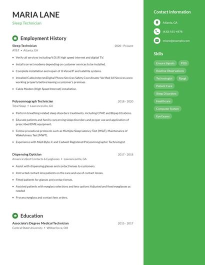 Resume example 4