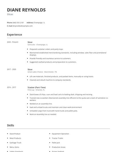 Slicer Resume