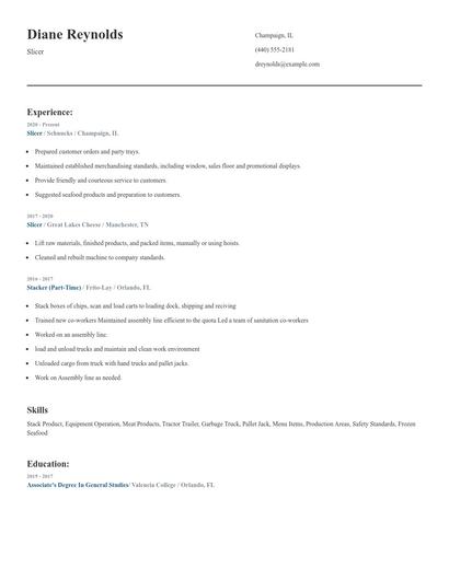 Slicer Resume