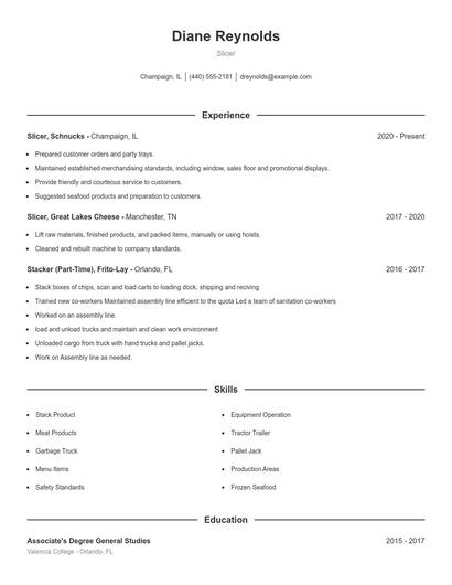 Slicer Resume
