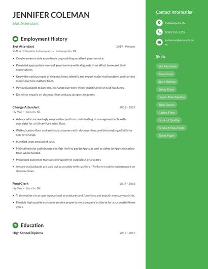 Resume example 5