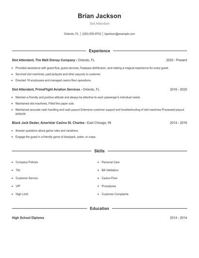 Resume example 1
