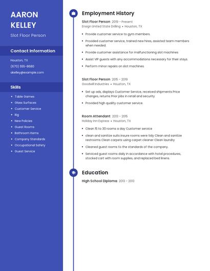 Slot Floor Person Resume