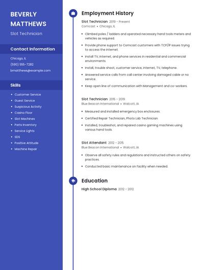 Resume example 5