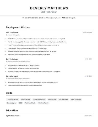 Resume example 2