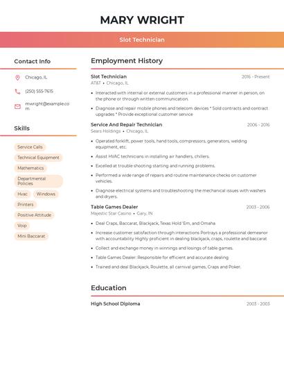 Resume example 3