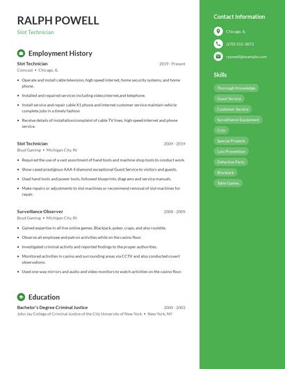 Resume example 4