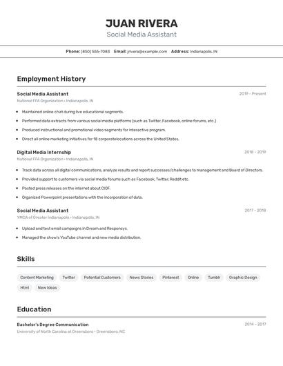 Resume example 2