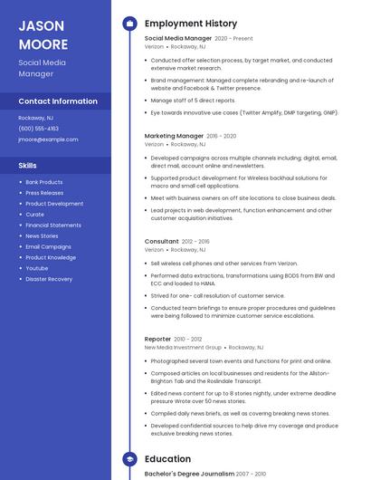 Resume example 5
