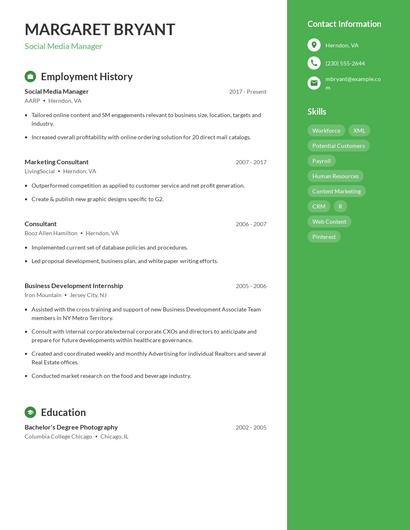 Resume example 4