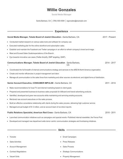 Resume example 1
