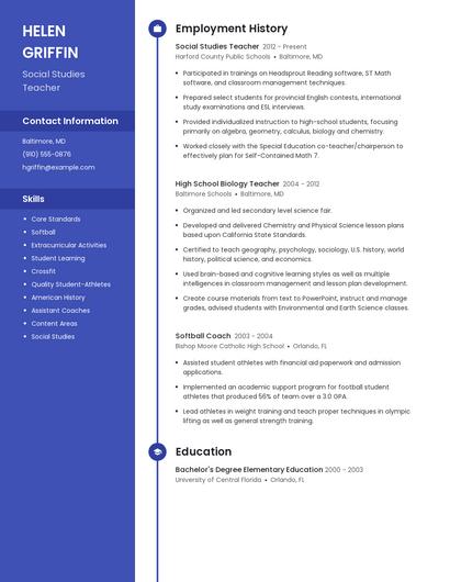 Resume example 4