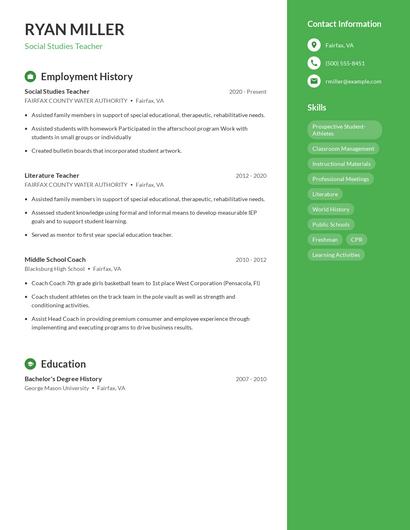 Resume example 5