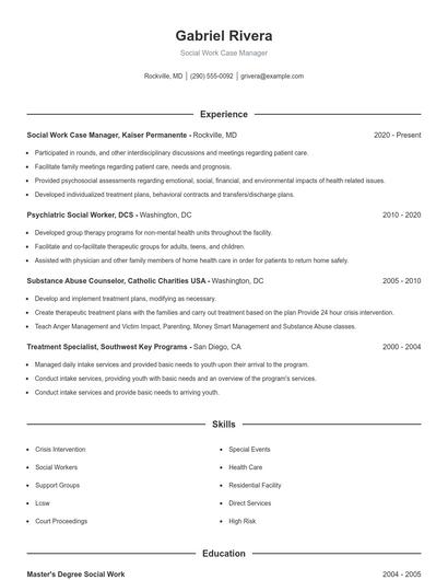 Resume example 1