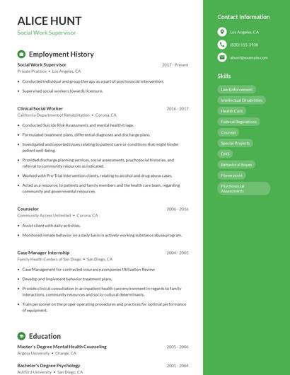 Resume example 5