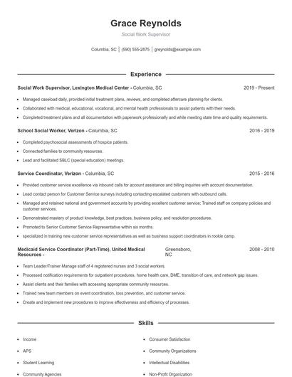Resume example 1