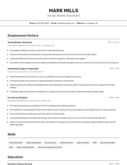 Resume example 2