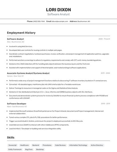 Resume example 2