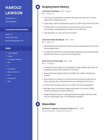 Resume example 4