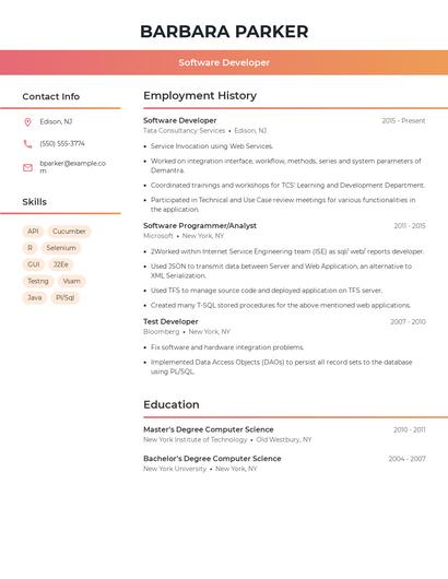 Resume example 3