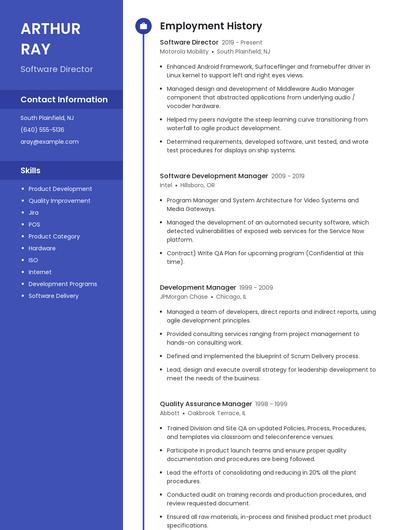 Software Director Resume