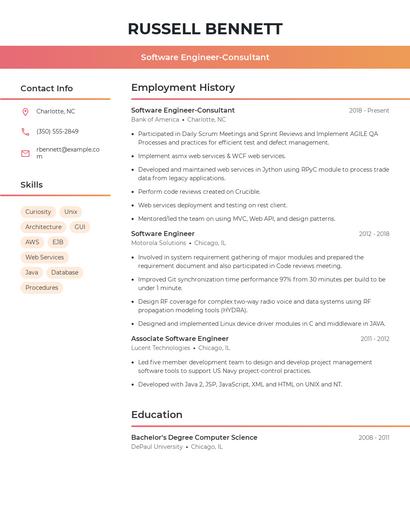 Resume example 3