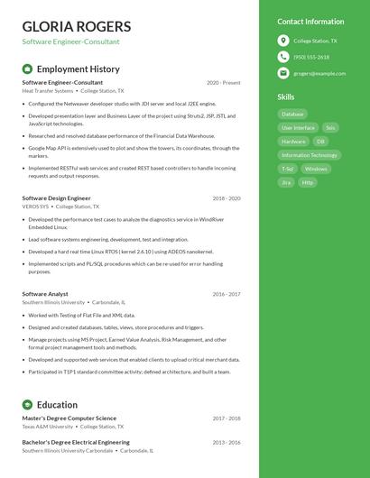 Resume example 5