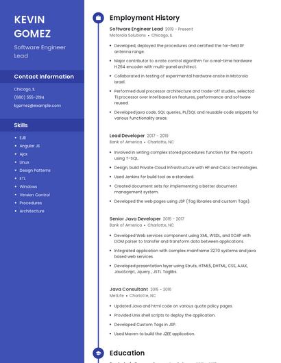 Resume example 4