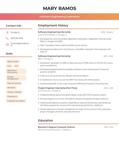 Resume example 3