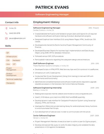 Resume example 3