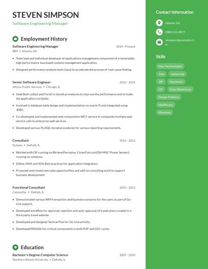 Resume example 4