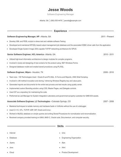Resume example 1