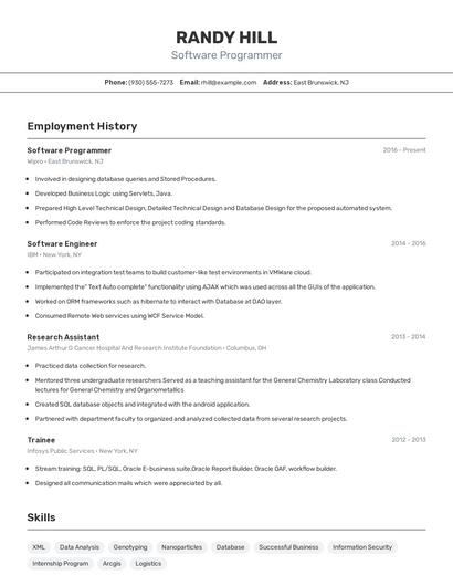 Resume example 2